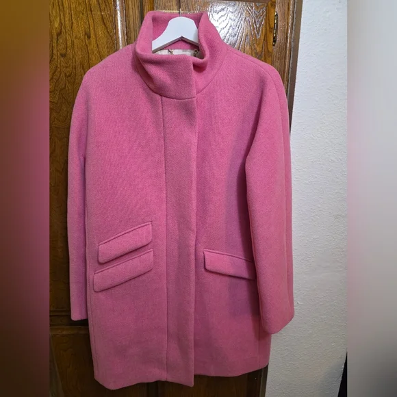 NWOT J.Crew Cocoon Coat in Italian stadium-cloth wool Size 6 - Picture 2 of 11